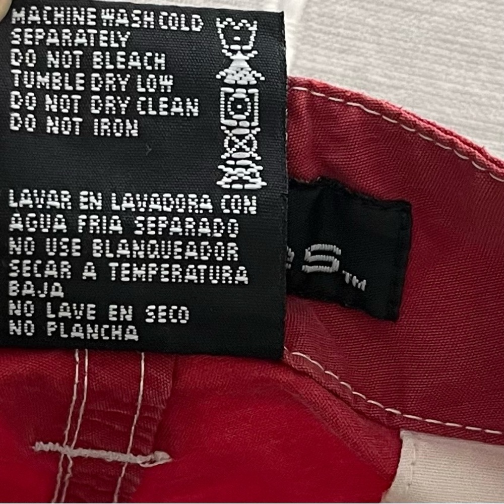 VINTAGE No Boundaries Men's Red Cargo Shorts 32 Y2K Skater Baggy Techwear - Picture 5 of 12